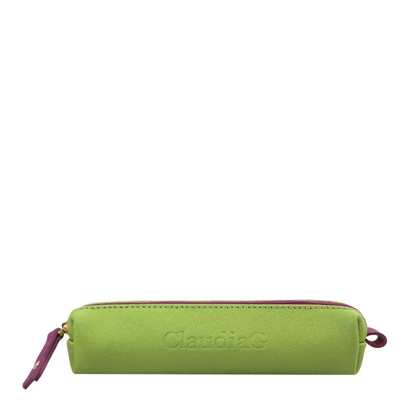 Comfy Leather Pouch -Lime Green