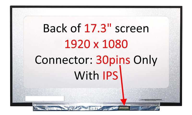 Fullcom New 17.3 inches for Screen Compatible with N173HCE-E3A 1920X1080 Matte IPS (Narrow Bazel) Replacement Laptop LED LCD