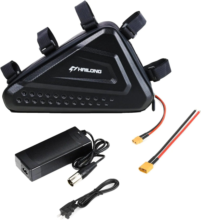 H HAILONG 48V 15Ah EBike Battery Lithium ion Battery with Waterproof Case fit for 250W-800W Motor 54.6V 2A Charger Electric Bike Bicycles for Mountain Bike Motor Bike/Trike/Scooter Conversion Kit