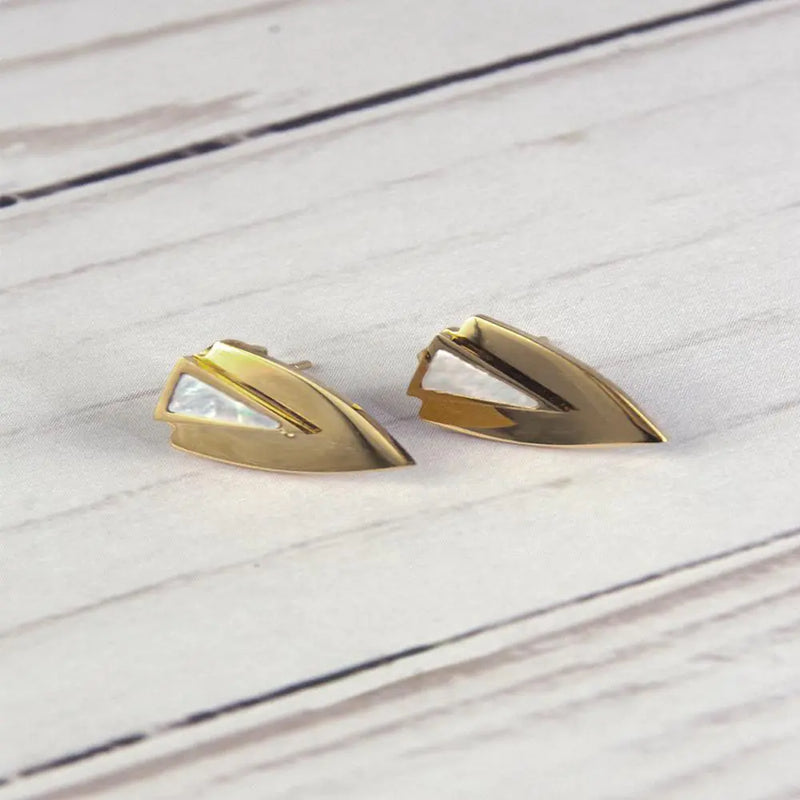 Chevron Earrings- Gold