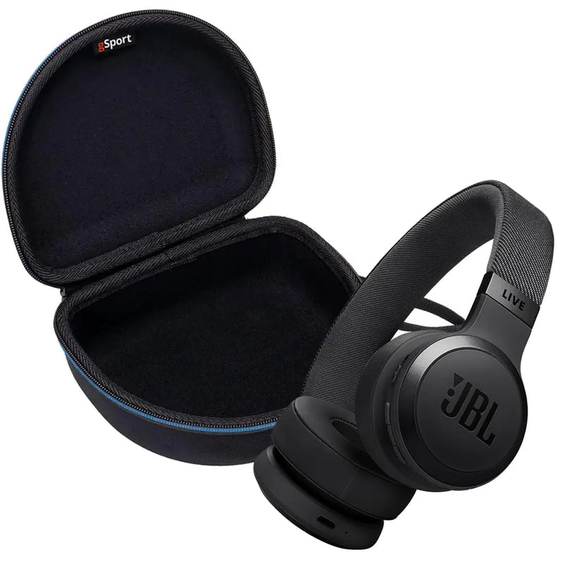 JBL Live 670NC Wireless On Ear Noise Cancelling Headphone Bundle with gSport EVA Case (Black)