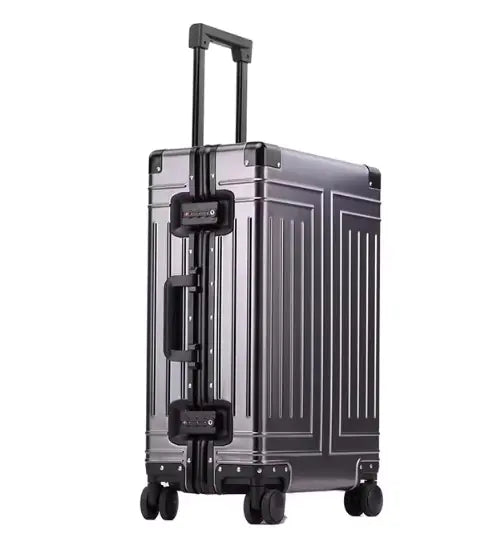 All-Aluminum Rolling Travel Suitcase High-Quality Men&