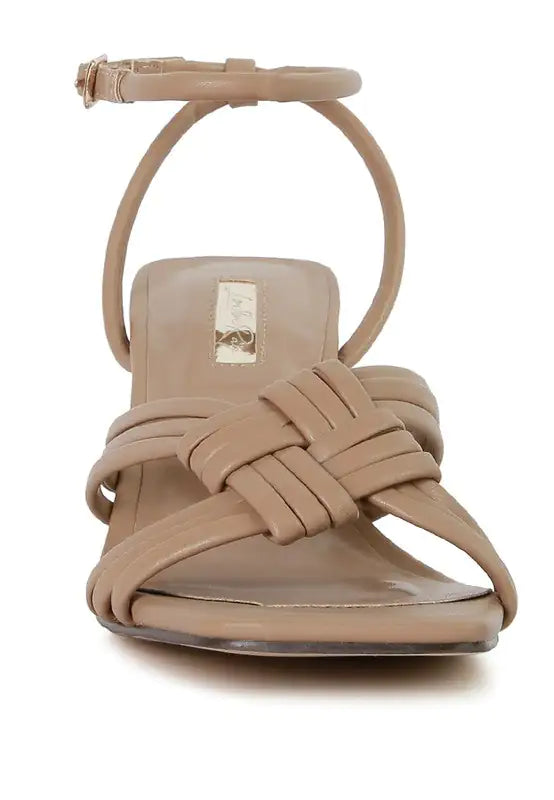 Knot Mid Heel Sandals