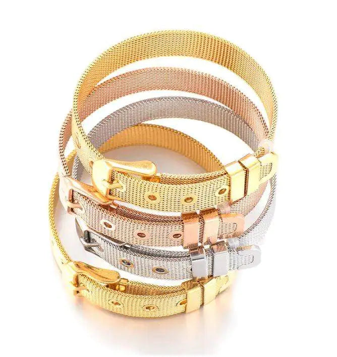 Stainless Steel Slider Bracelet -Rose Gold