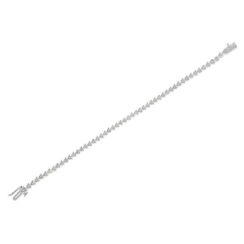 Sterling Silver Diamond Tennis Link Bracelet (0.5 cttw, I-J Color, I3 Clarity)