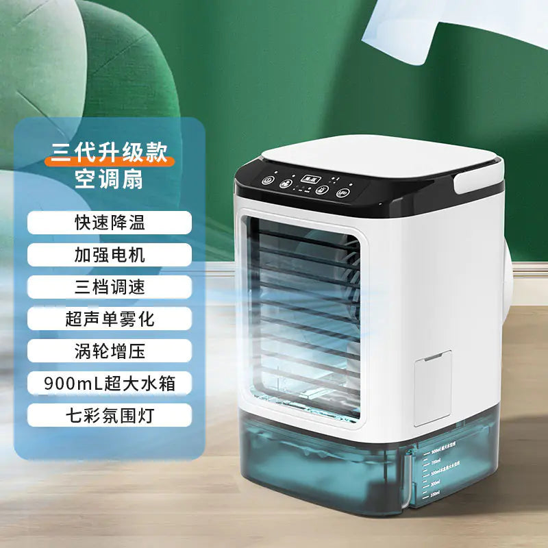 USB Mini Water-Cooling Desk Fan for Office and Dorm