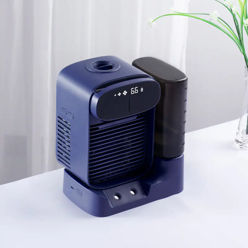 USB Mini Water-Cooling Fan with Humidifier for Desk
