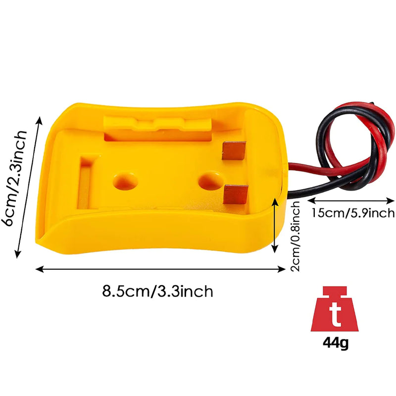 Power Connector DIY Battery Adapter Holder Dock For DeWalt 18V/20V Max Battery