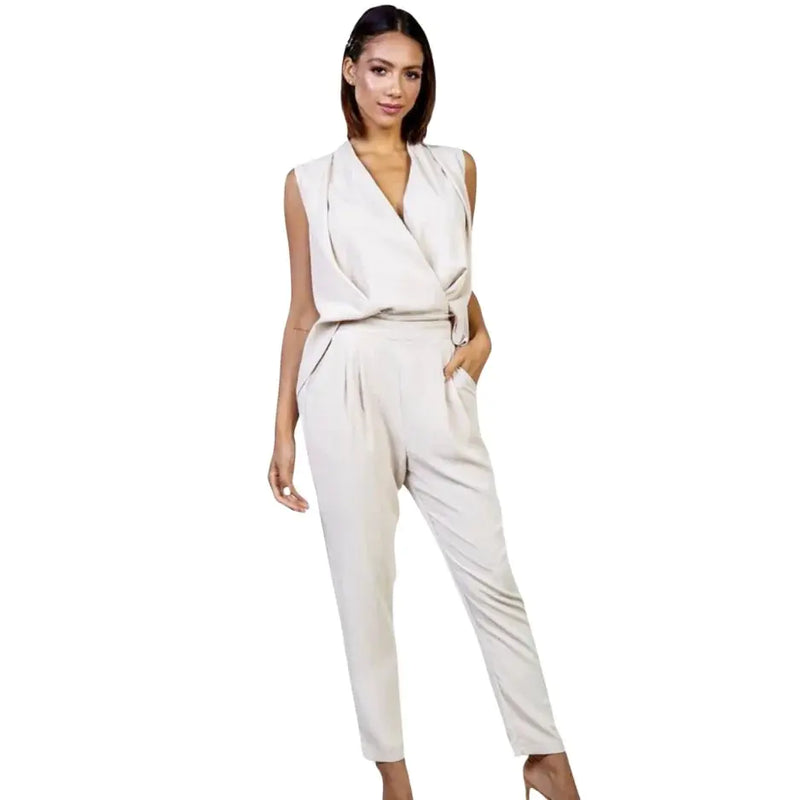 V-Neck Jumpsuit