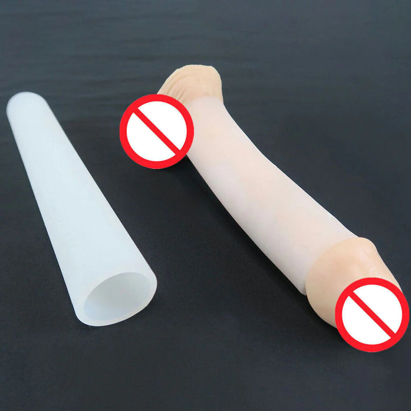 Male Penis-Extender Stretcher Max Vacuum Enhancer Enlarger Silicone Sleeve S-XXL