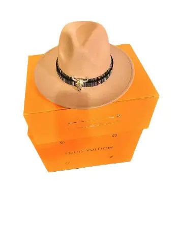 Wool Fedora Hat With Punk Ribbon