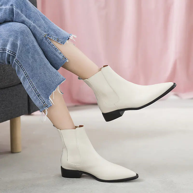 Custom Flat Snake Print Short Boots for Women