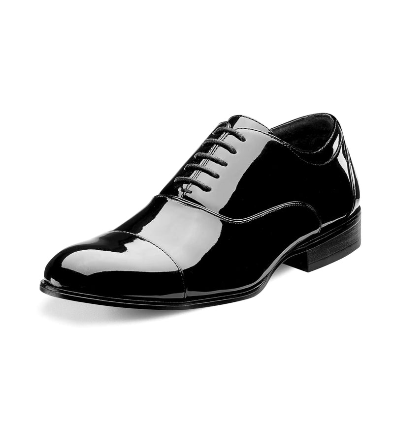 STACY ADAMS Mens Gala Oxford Black Patent 7 US