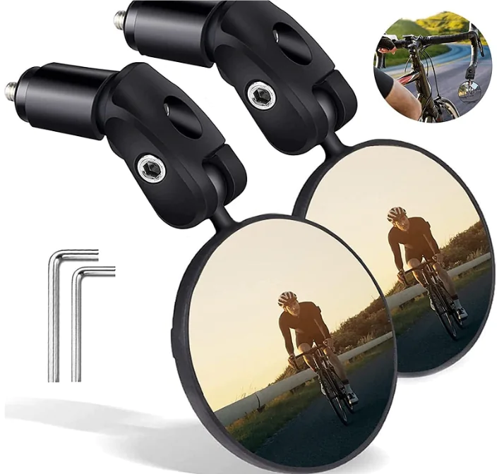 Foldable Convex Bicycle Rearview Mirror for Riding