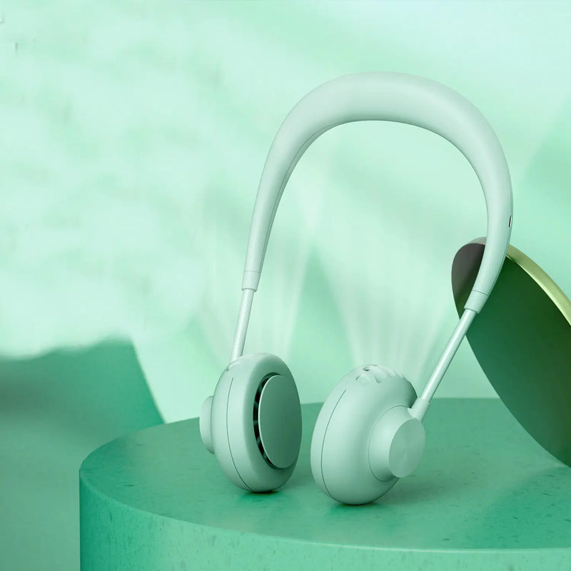 Neck-Hanging Leafless Fan with USB and Three Speeds