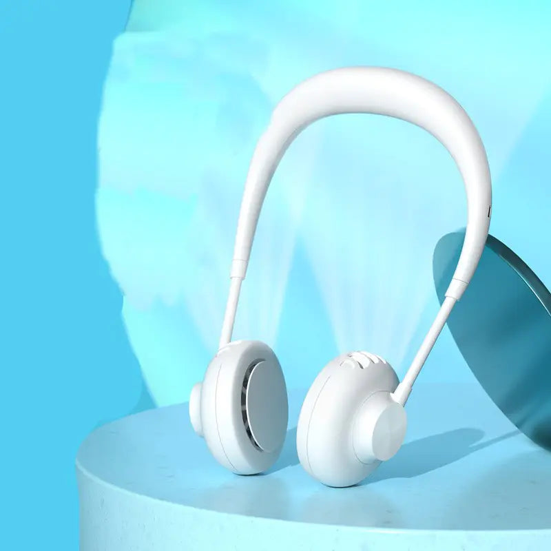 Neck-Hanging Leafless Fan with USB and Three Speeds