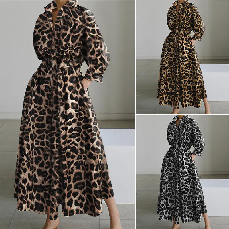 2020 Fall Fashion Leopard Print Dress for Women