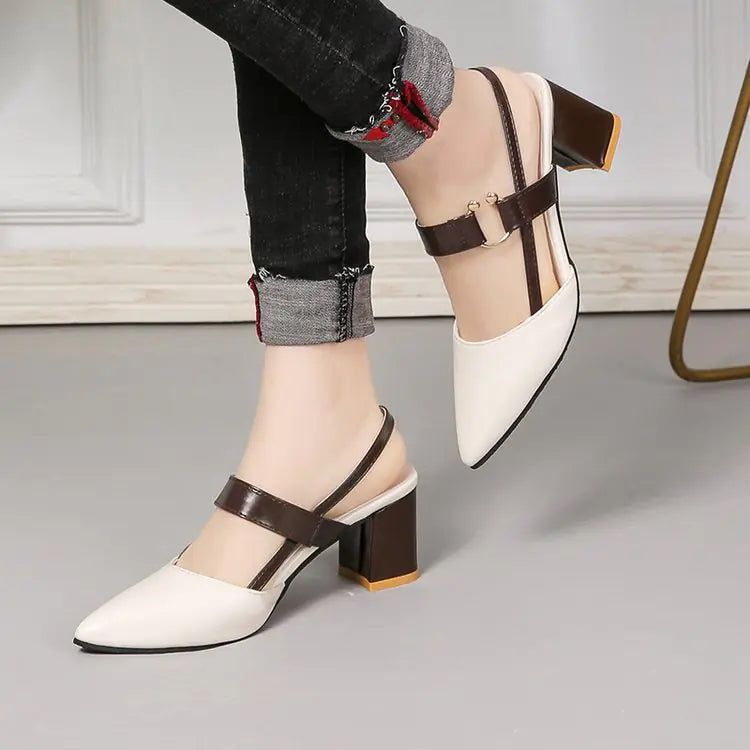 2024 Spring/Summer Women’s Pointed Toe Heeled Sandals