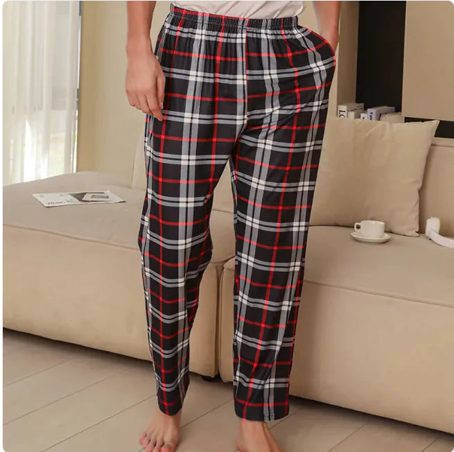 Cozy Cotton Plaid Lounge Pants