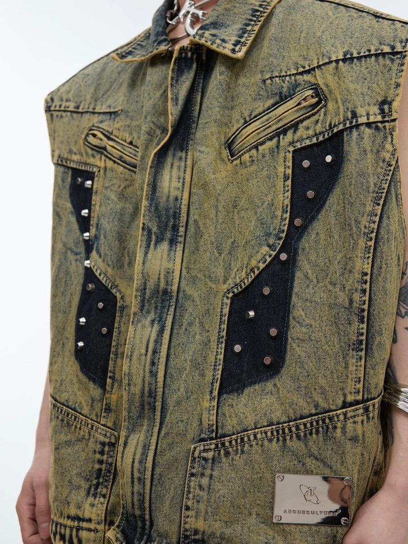 Edgy Sleeveless Jacket for Men