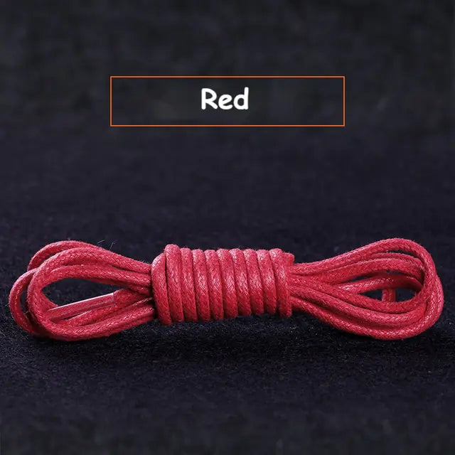 Cotton Waxed Round Shoelaces Set