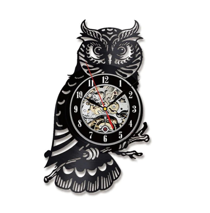 Owl Wall Clock - Decorative Timepiece