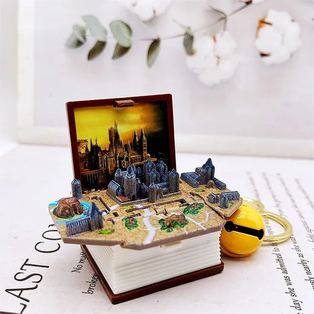 3D Pop-up Fantasy Book Keychain