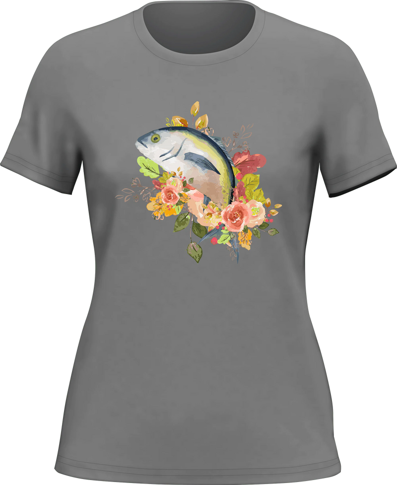 Fishing Flower T-Shirt for Women