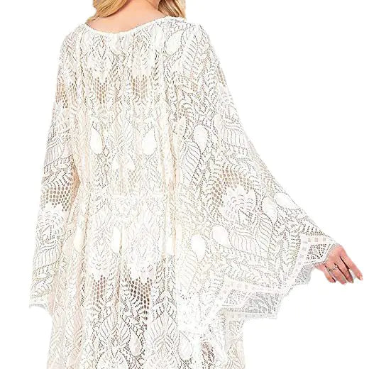 Lace Long Bride Robe for Dreamy Wedding Photos