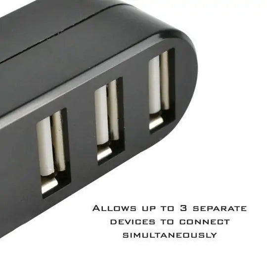 Rotatable 3 Port USB Mini Adapter