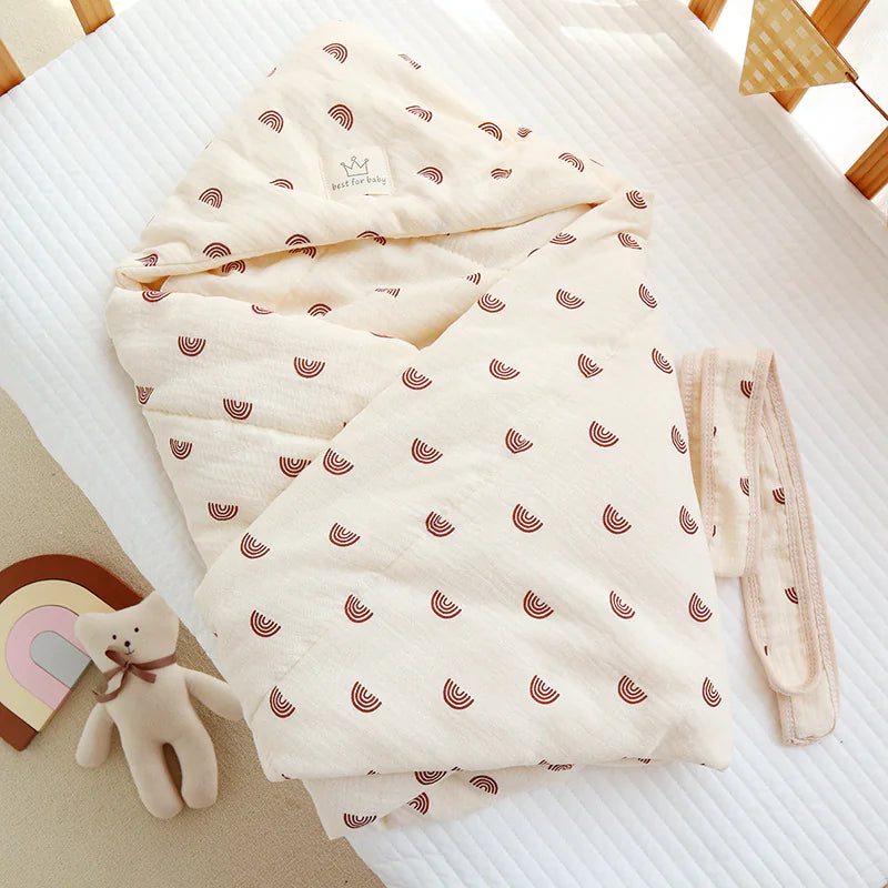 Newborn Crepe Beanie Fleece Quilted Bag