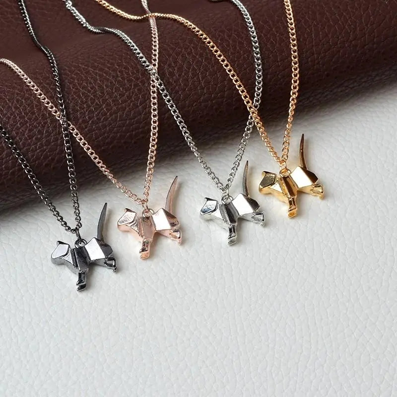 Origami Cat Necklace