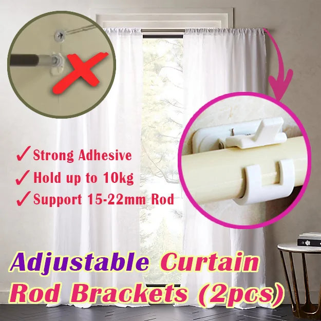 Adjustable Curtain Rod Bracket Holders