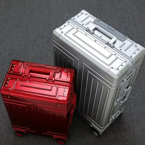 All-Aluminum Rolling Travel Suitcase High-Quality Men&