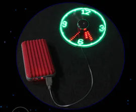 USB Clock Fan with Time Display