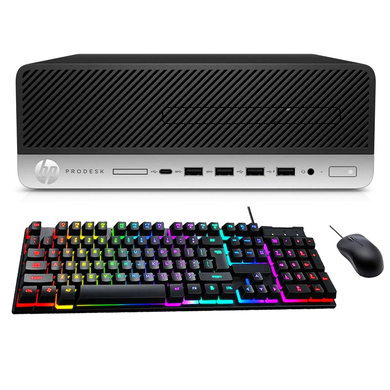 HP Business Desktop ProDesk 600 G3 SFF Desktop Computer Intel Core i5-6500 3.2GHz (up to 3.6GHz) 16GB DDR4 RAM 256GB SSD No DVD RGB Keyboard and Mouse Windows 10 Professional (Renewed)