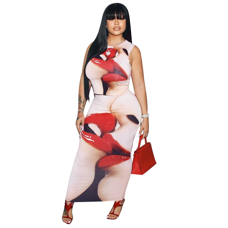 Skinny Print Dress for Women