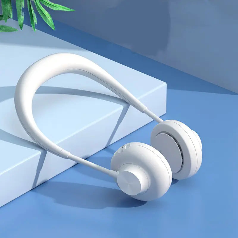 Neck-Hanging Leafless Fan with USB and Three Speeds
