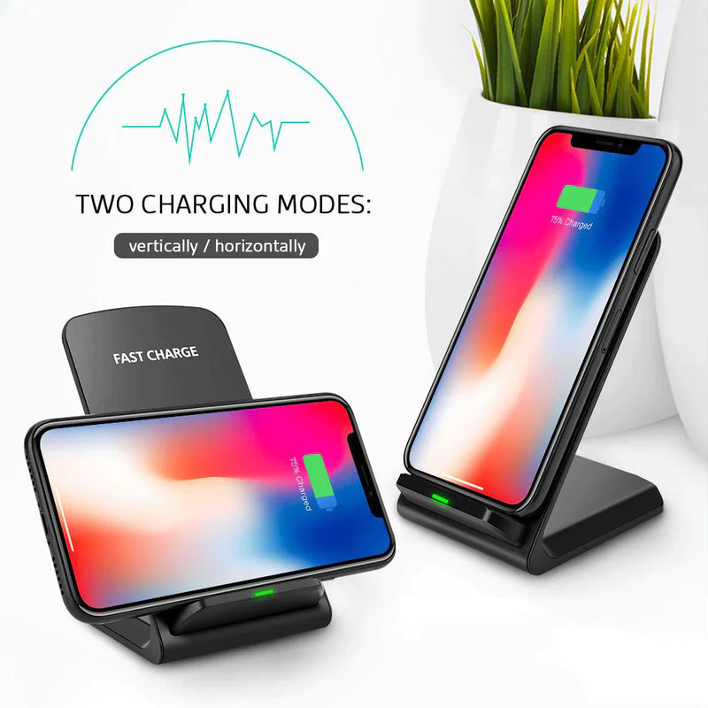 Qi Wireless Fast Charger Charging Pad Stand Dock For Samsung Galaxy iPhone Phone