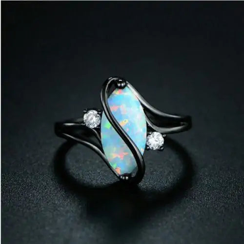 Vintage Marquise Imitation Opal Ring