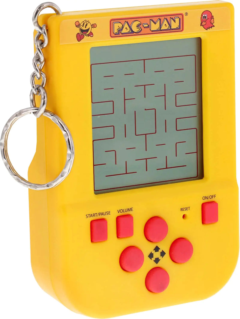 Pac-Man Keyring Arcade Game - Classic Retro PAC-Man Gameplay. Includes Original Sounds & Black & White Screen. Officially Licensed PAC-Man Merchandise from Fizz Creations.