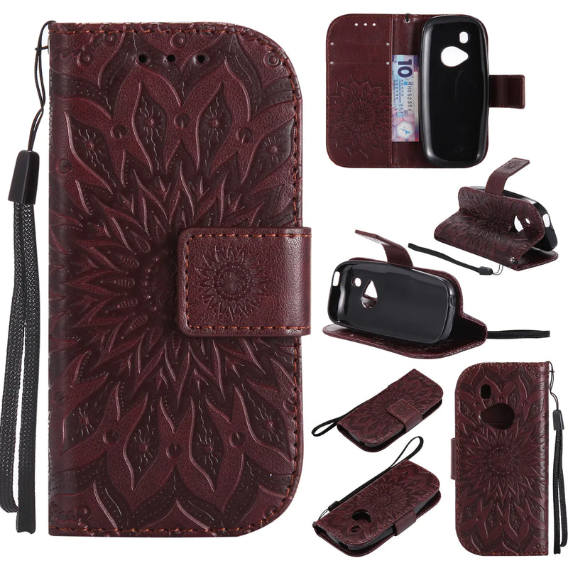 Nokia 3310 Sunflower Pattern Wallet Phone Case