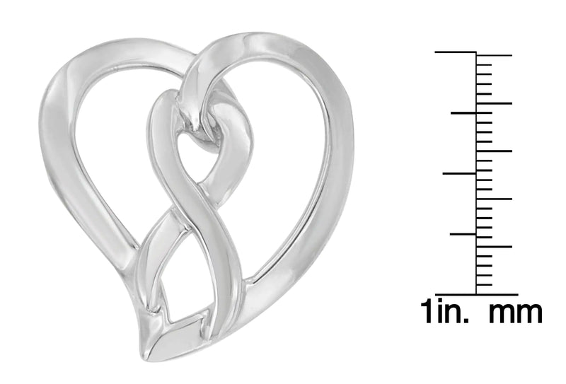 Sterling Silver Heart and Infinity Pendant Necklace