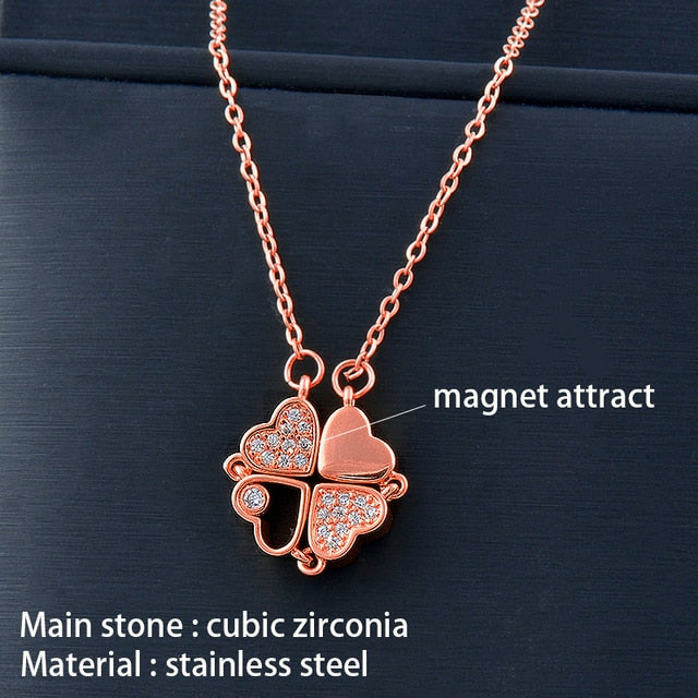 Flower Magnetic Attract Together Necklace