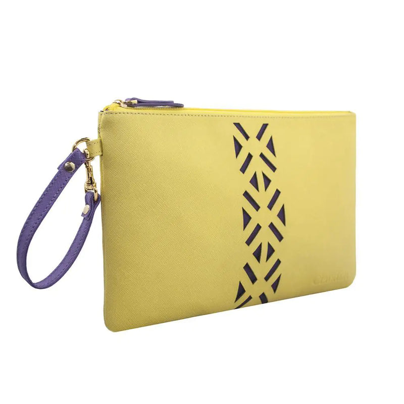 Leather PractiPouch Large - Canary Yellow