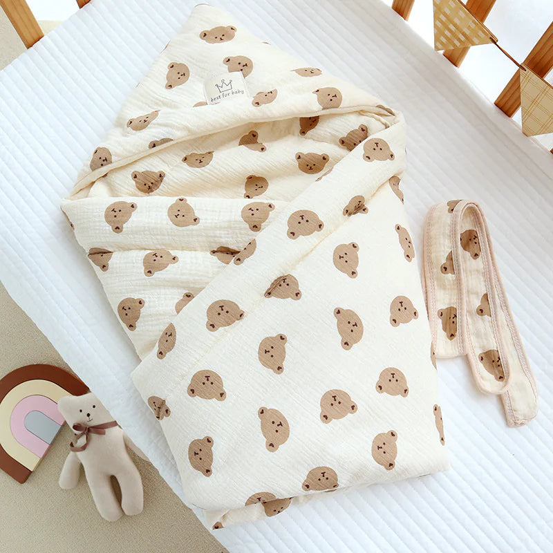 Newborn Crepe Beanie Fleece Quilted Bag