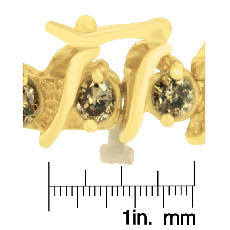 14K Yellow Gold Round-Cut Diamond &