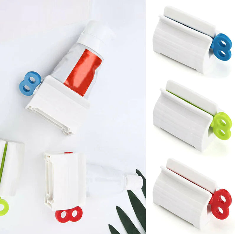 6x Toothpaste Squeezer Bathroom Tube Easy Stand Dispenser Rolling Holder Seat