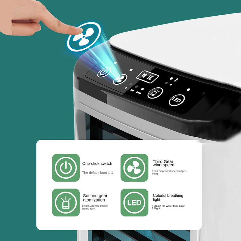 USB Mini Water-Cooling Desk Fan for Office and Dorm