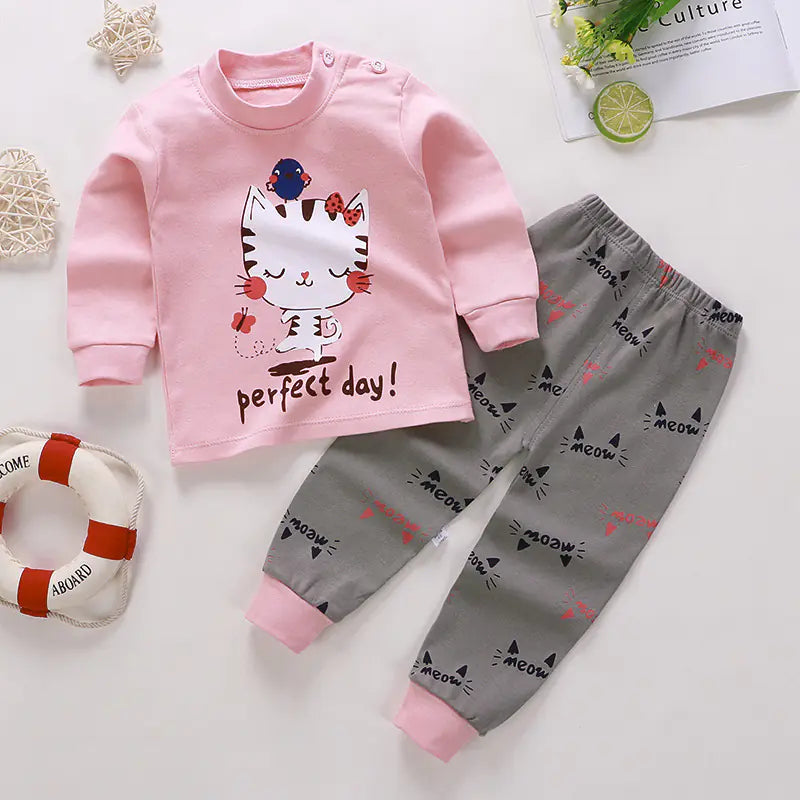 Cotton Kids Underwear Set for Autumn and Winter